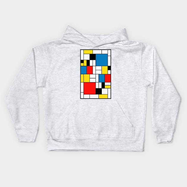 Mondrian Kids Hoodie by ghjura